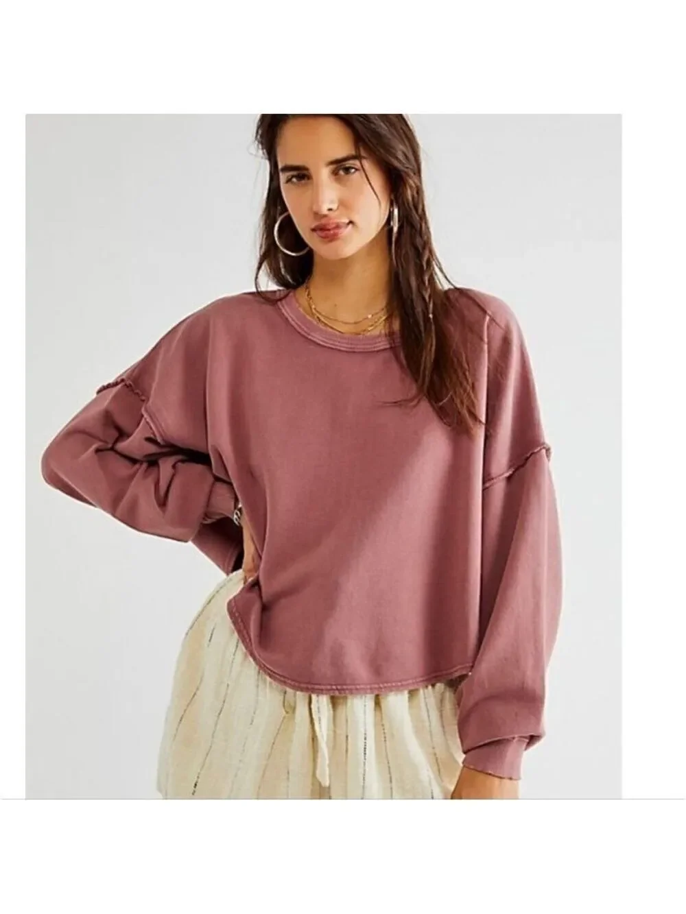 FREE People Bae Pullover - Summer Sparrow
